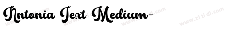 Antonia Text Medium字体转换